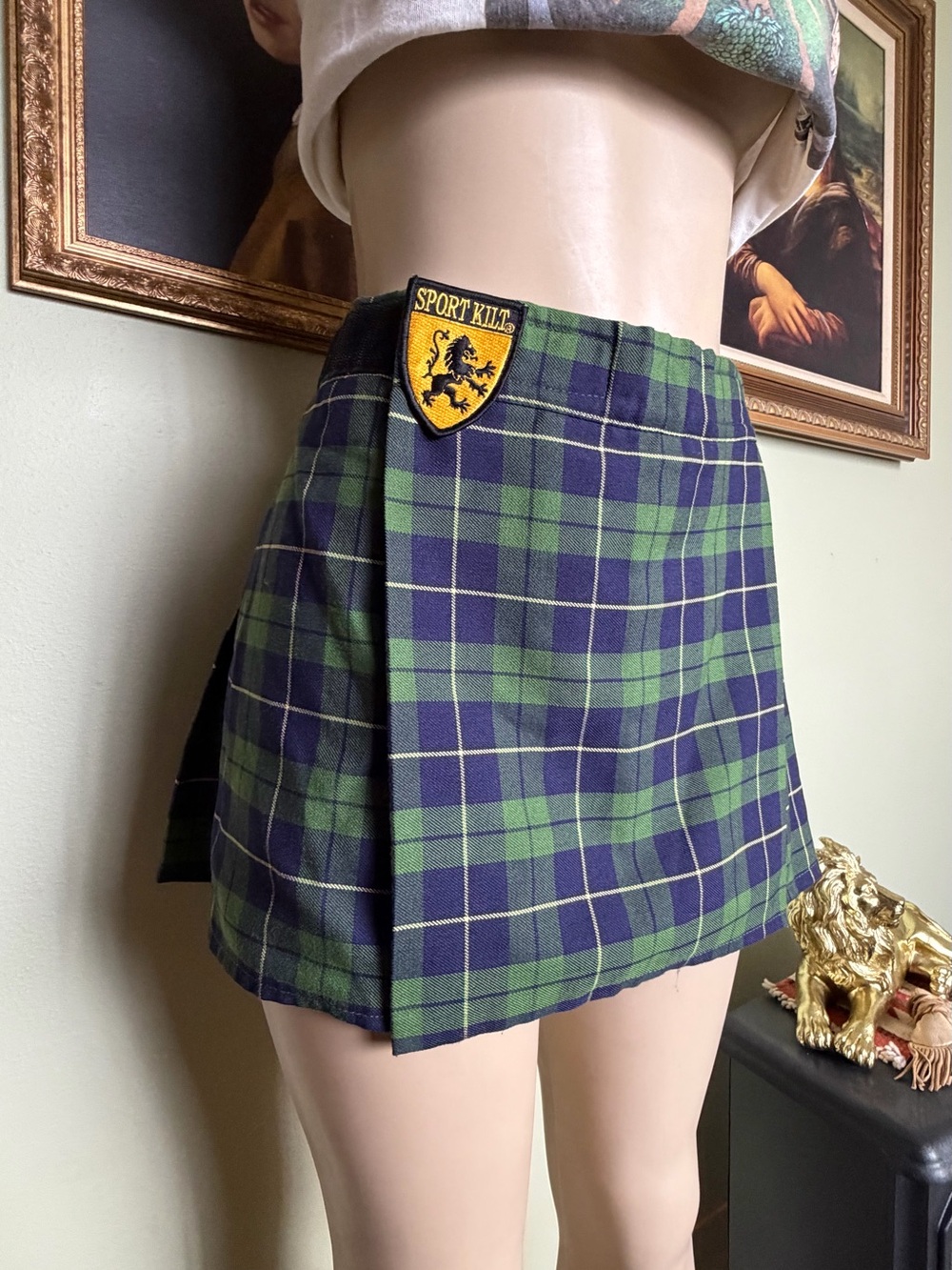 Sport Kilt Plaid Short Skirt Woman’s Size S Preppy Old Money Academia Clueless - Picture 2 of 16